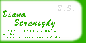 diana stranszky business card